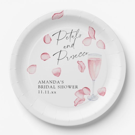 Assiettes En Carton Pétales et Fête des mariées du ministère public (Devant)