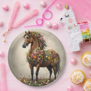 Assiettes En Carton Pétales Et Hooves : Jardin D'Imaginaire Du Cheval