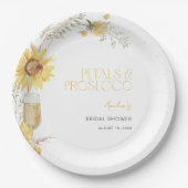 Assiettes En Carton Pétales et Procuco Boho Fête des mariées de tourne (Devant)
