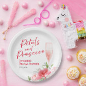 Assiettes En Carton Pétales et Prosecco | Déjeuner de mariage champêtr (Fête)