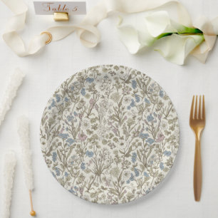 Assiettes En Carton Pétales Indomptés