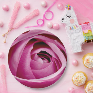 Assiettes En Carton Pétales intérieurs de Bud Rose