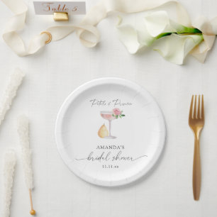 Assiettes En Carton Pétales & Prosecco - enterrement de vie de jeune f