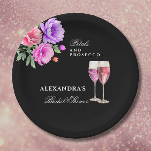 Assiettes En Carton Pétales roses et fête de mariage aux peonies et pr