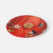 Assiettes En Carton Pétards chinois traditionnels Tiger Année PP08 (Angle)