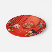 Assiettes En Carton Pétards chinois traditionnels Tiger Année PP09 (Angle)