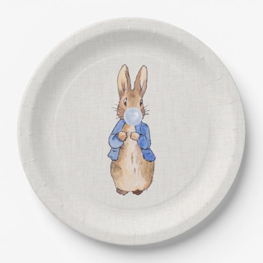 Assiettes En Carton Peter Bwing Blue Bubble gum (Devant)