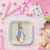 Assiettes En Carton Peter l'arrière - plan de linge de lapin (Fête)