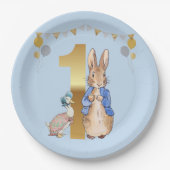 Assiettes En Carton Peter le lapin avec Jemima Premier anniversaire (Devant)