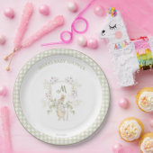 Assiettes En Carton Peter le lapin En vichy Crest Baby shower entre le (Fête)