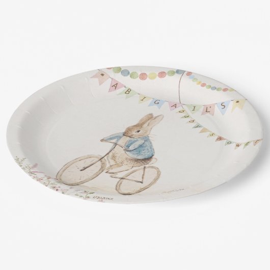 Assiettes En Carton Peter le lapin lapin Baby shower neutre entre les  (Angle)