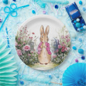 Assiettes En Carton Peter le lapin rose dans son jardin (Fête)