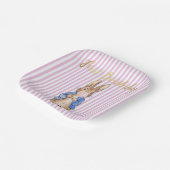 Assiettes En Carton Peter le lapin soufflant rose bulle gomme (Angulaire)