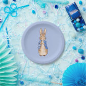 Assiettes En Carton Peter le lapin sur Arrière - plan bleu (Fête)