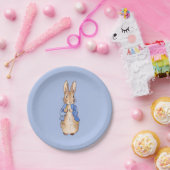 Assiettes En Carton Peter le lapin sur Arrière - plan bleu (Fête)
