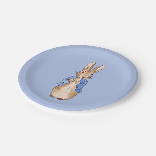 Assiettes En Carton Peter le lapin sur Arrière - plan bleu (Angle)