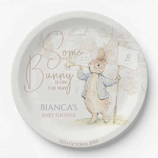 Assiettes En Carton Peter le lapin Un Baby shower lapin (Devant)
