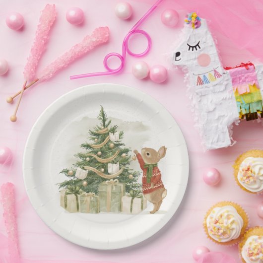 Assiettes En Carton Peter Rabbit arbre de Noël (Fête)