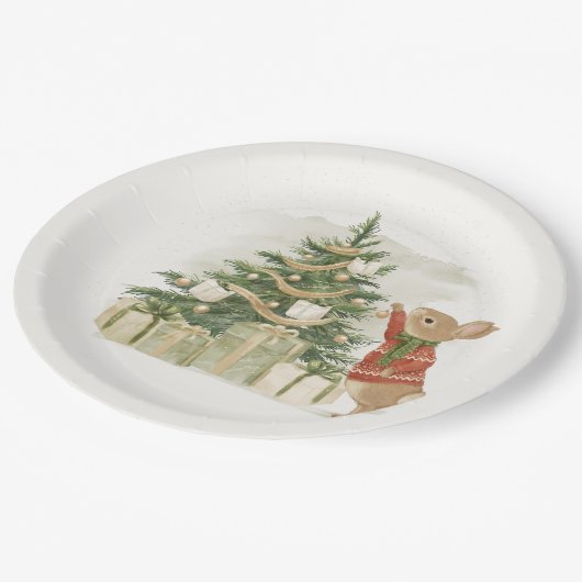 Assiettes En Carton Peter Rabbit arbre de Noël (Angle)