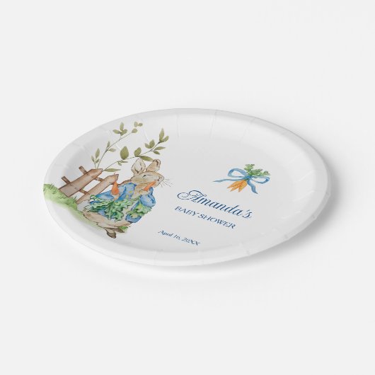 Assiettes En Carton Peter Rabbit Baby Shower (Angle)