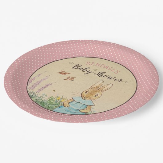 Assiettes En Carton Peter Rabbit | Baby shower fille (Angle)