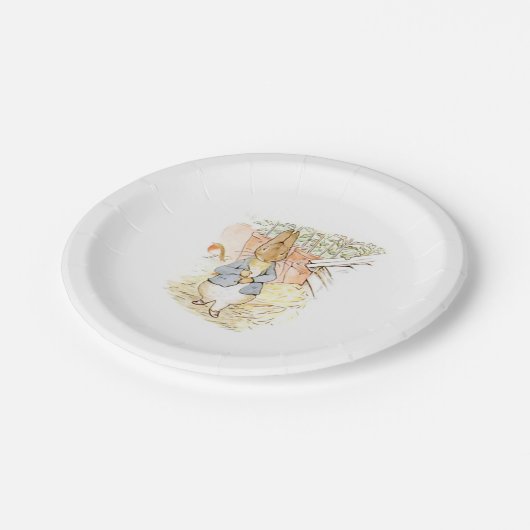 Assiettes En Carton Peter Rabbit dans le jardin (par Beatrix Potter) (Angle)