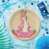 Assiettes En Carton Peter Rabbit Flopsy rose fille Baby shower (Fête)