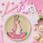Assiettes En Carton Peter Rabbit Flopsy rose fille Baby shower (Fête)