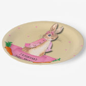 Assiettes En Carton Peter Rabbit Flopsy rose fille Baby shower (Angle)