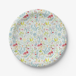 Assiettes En Carton Peter Rabbit | Motif d'aquarelle enchantée