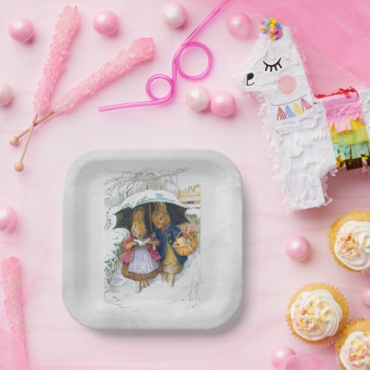 Assiettes En Carton Peter Rabbit (parapluie) (Fête)