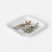 Assiettes En Carton petit âne mignon et arbre de noël, personnalisable (Angulaire)