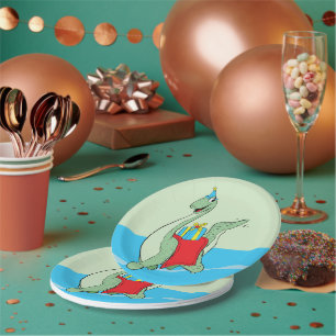 Assiettes En Carton Petit, Anniversaire Dinosaur