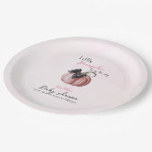 Assiettes En Carton Petit arc citrouille rose en chemin (Angle)