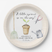 Assiettes En Carton Petit baby shower à gerbes (Devant)