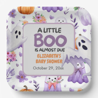 Assiettes En Carton Petit baby shower Boo Citrouille Halloween