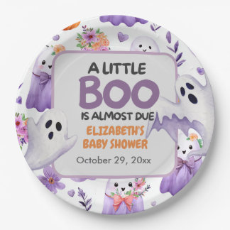 Assiettes En Carton Petit baby shower Boo Citrouille Halloween