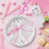 Assiettes En Carton Petit Baby shower Bow PINK (Fête)