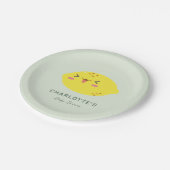 Assiettes En Carton Petit Baby shower Citrus Citron Cutie (Angle)