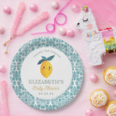 Assiettes En Carton Petit Baby shower Citrus Citron Cutie (Fête)