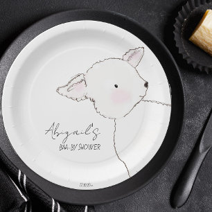Assiettes En Carton Petit Baby shower d'agneau
