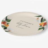 Assiettes En Carton petit baby shower d'agrumes d'aquarelle (Angle)