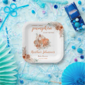 Assiettes En Carton Petit Baby shower d'automne doux Citrouille (Fête)