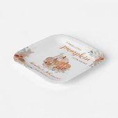 Assiettes En Carton Petit Baby shower d'automne doux Citrouille (Angulaire)
