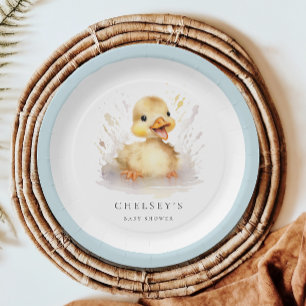 Assiettes En Carton Petit Baby shower de canard