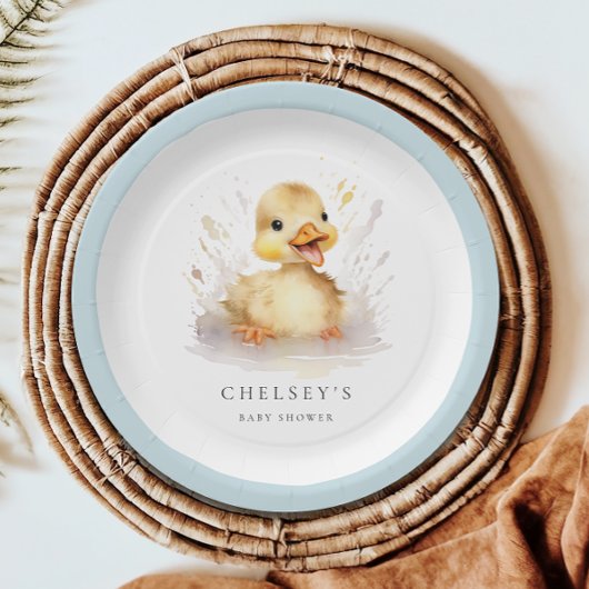 Assiettes En Carton Petit Baby shower de canard