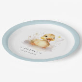 Assiettes En Carton Petit Baby shower de canard (Angle)