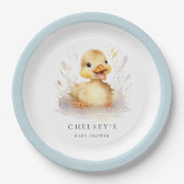 Assiettes En Carton Petit Baby shower de canard (Devant)