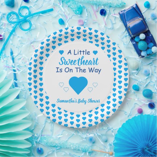 Assiettes En Carton Petit Baby shower de coeur (Fête)