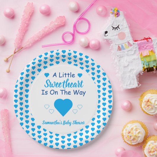 Assiettes En Carton Petit Baby shower de coeur (Fête)